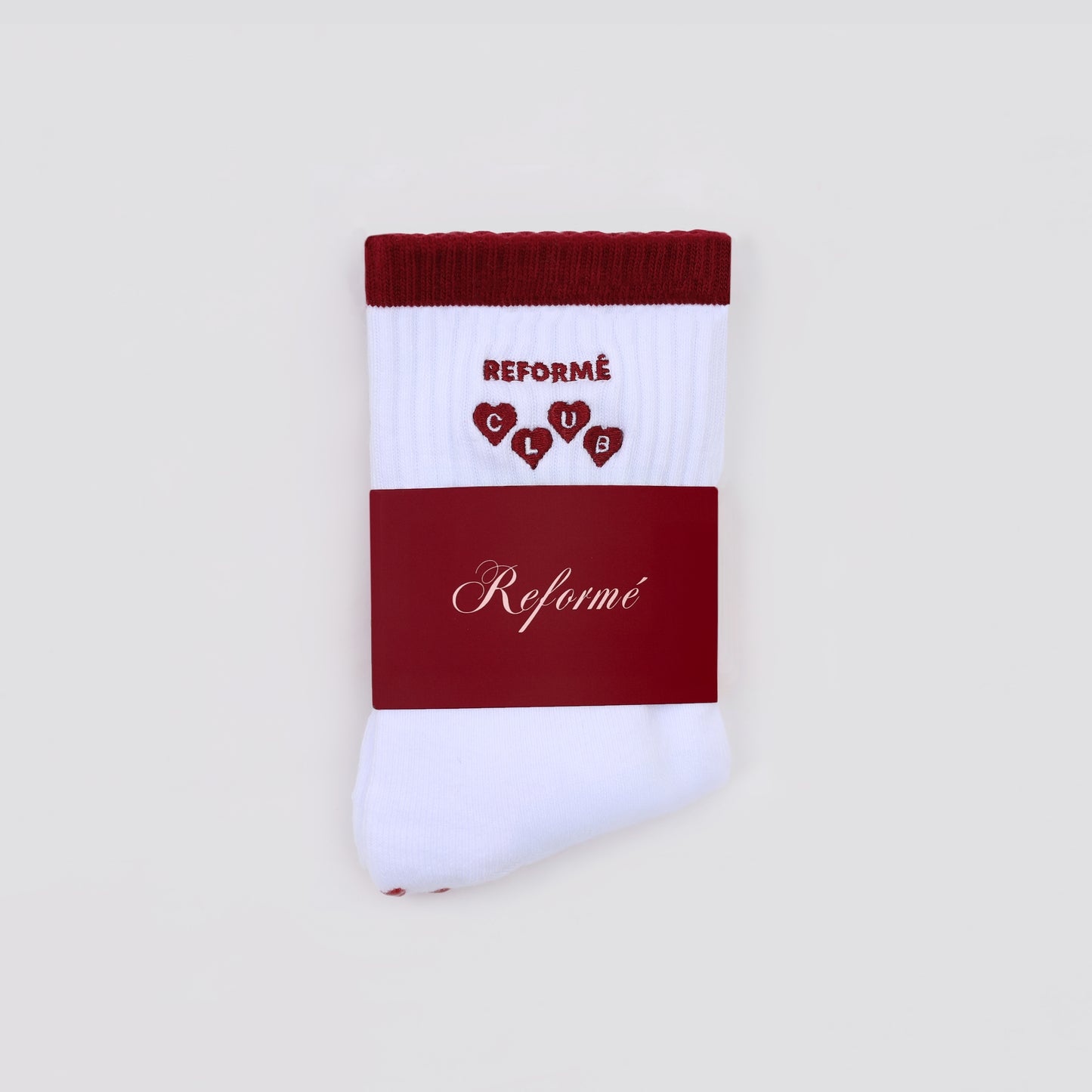 Reformé Socks Collab - White Hearts Club