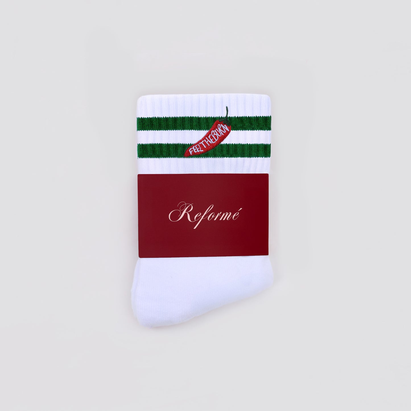 Reformé Socks Collab - Chili White Feel The Burn