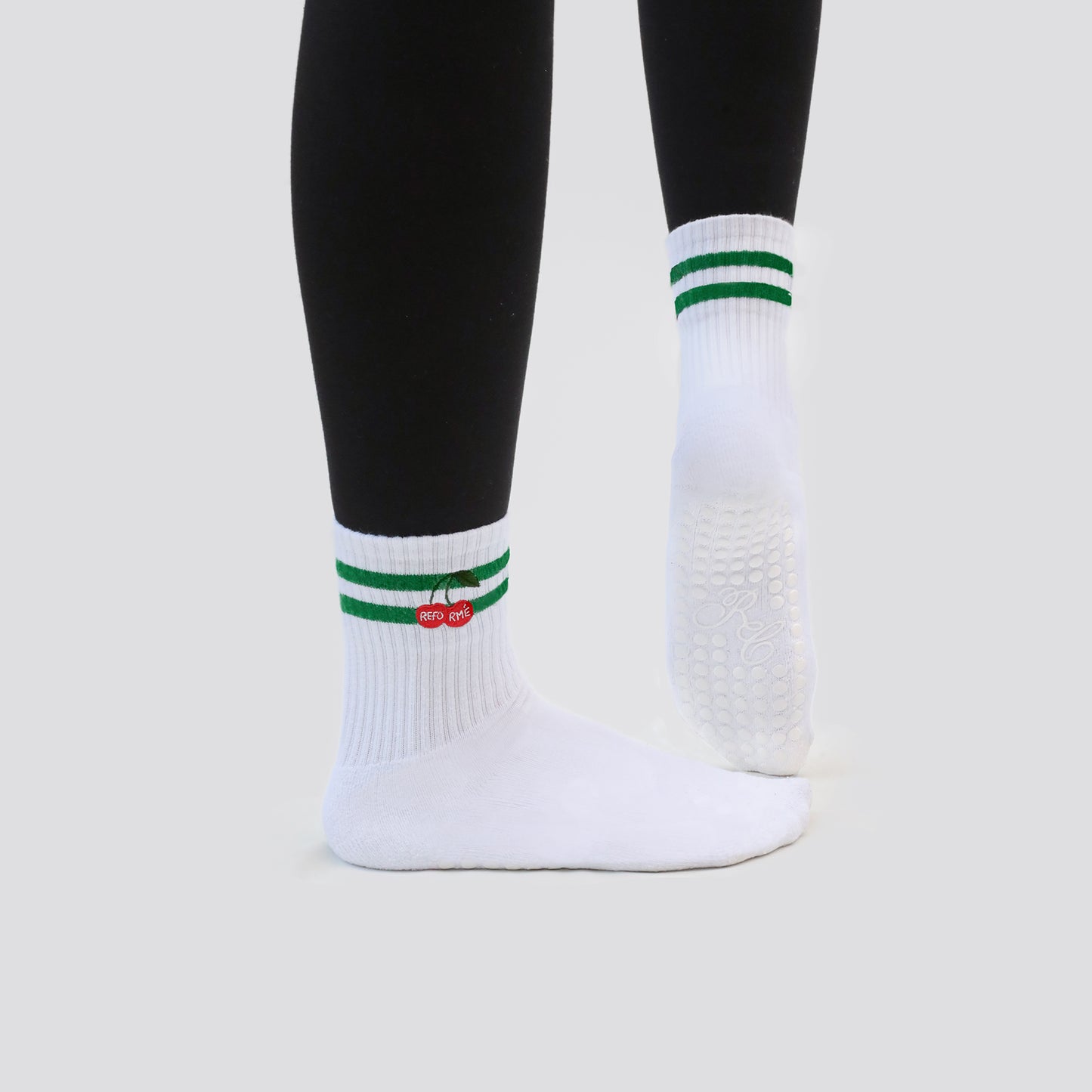 Reformé Socks Collab - White Socks Cherry