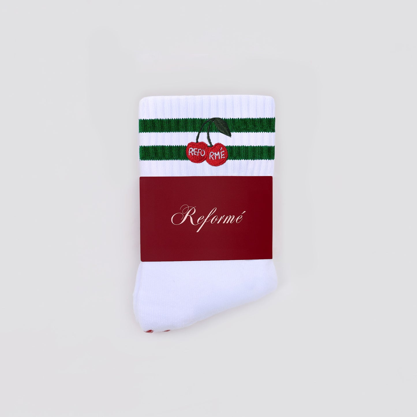 Reformé Socks Collab - White Socks Cherry
