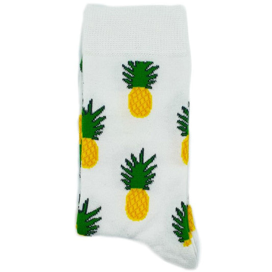 Pineapple White Socks (Unisex)