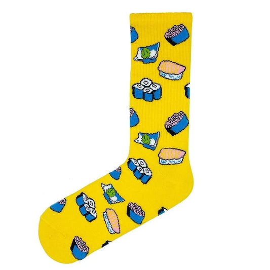 Sushi Pattern Yellow Socks (Unisex)