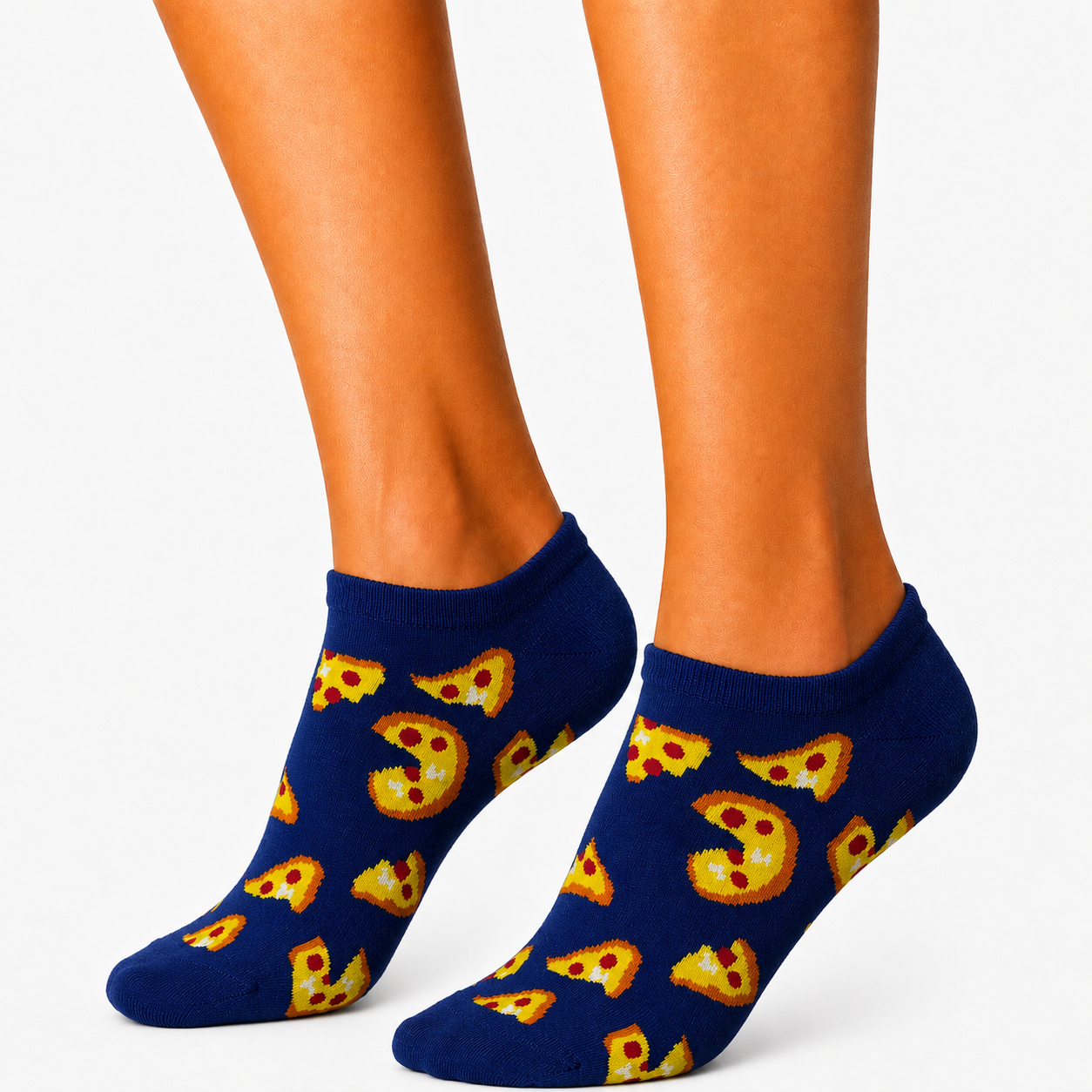 Short Pizza Blue Socks (Women's)
