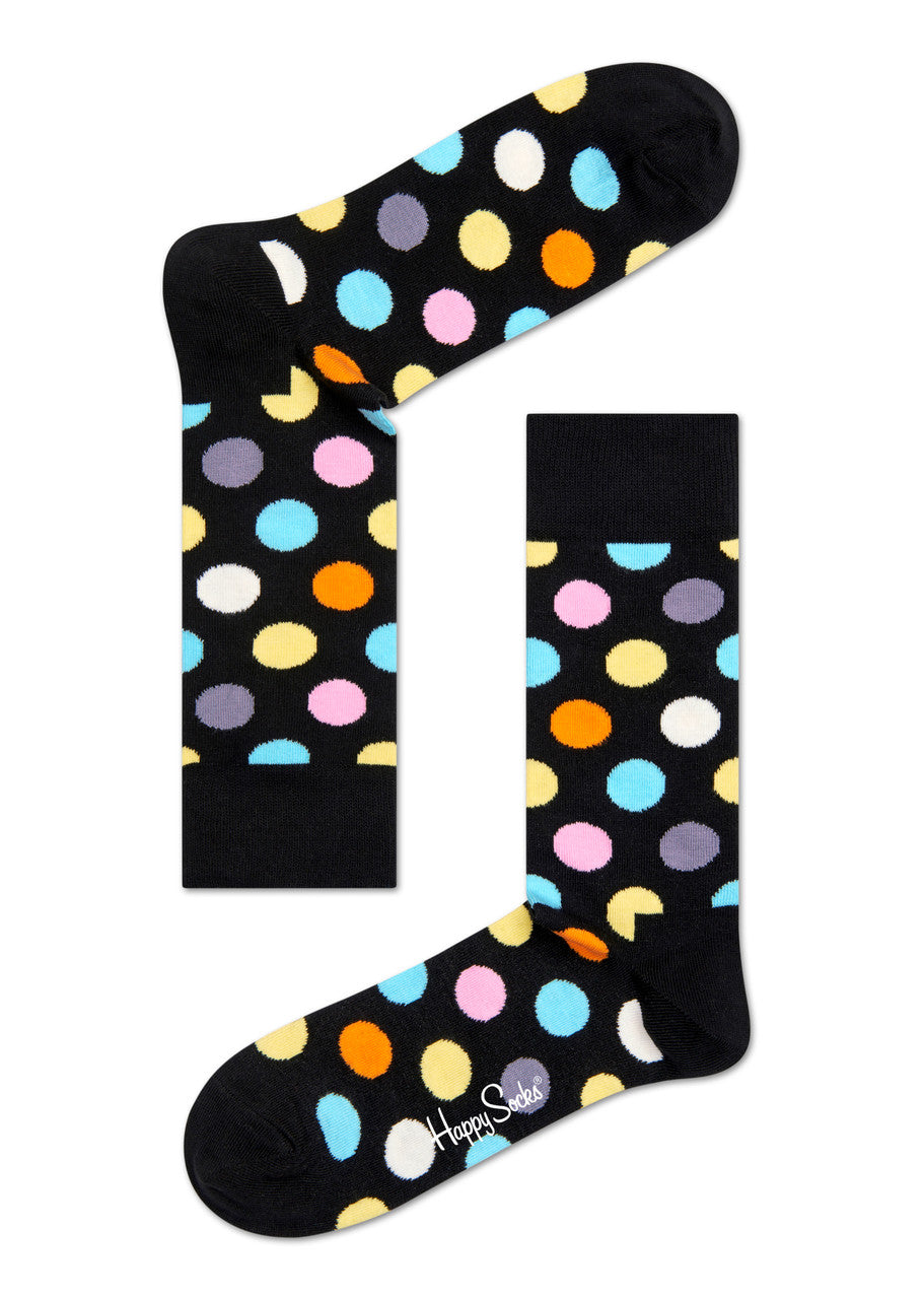 Happy Socks - Big Dot Black Socks (Men)