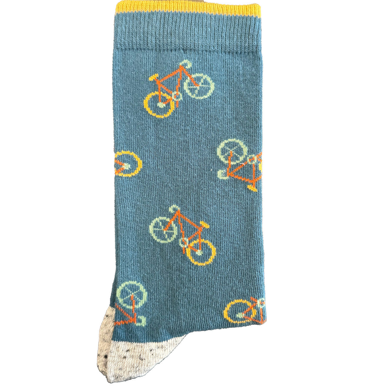 Gear up for a stylish ride with our Green & Yellow Bicycle Socks for Men! These socks feature a dynamic pattern of bicycles in vibrant green and yellow hues, adding a pop of color to your wardrobe. Crafted for comfort and durability, these socks are perfect for cyclists or anyone who wants to pedal into fashion with flair. Stride with confidence and make a statement with our Green & Yellow Bicycle Socks. Elevate your sock collection—order your pair today and infuse your style with a burst of energy!