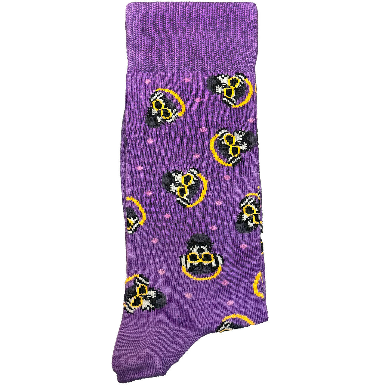 Tune into style with our Men's Headphone Dogs Purple Socks! These socks showcase adorable dogs wearing headphones against a stylish purple backdrop, adding a playful and musical touch to your outfit. Crafted for comfort and flair, these socks are perfect for dog lovers and music enthusiasts alike. Stride with rhythm and make a statement with our Headphone Dogs Purple Socks. Hit the fashion notes—order your pair today and add a touch of whimsy to your sock collection!