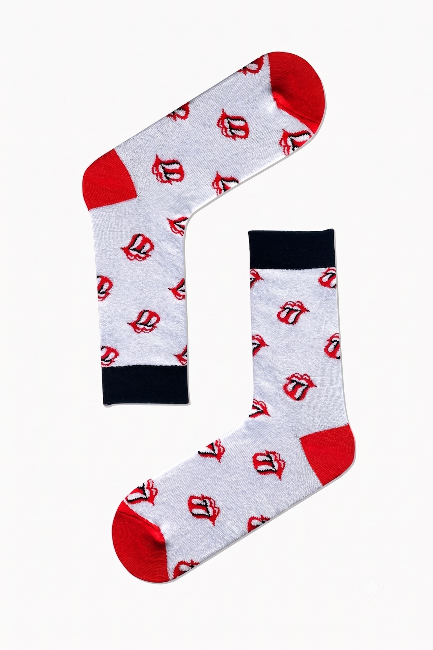 White Rolling Stones Socks (Unisex)