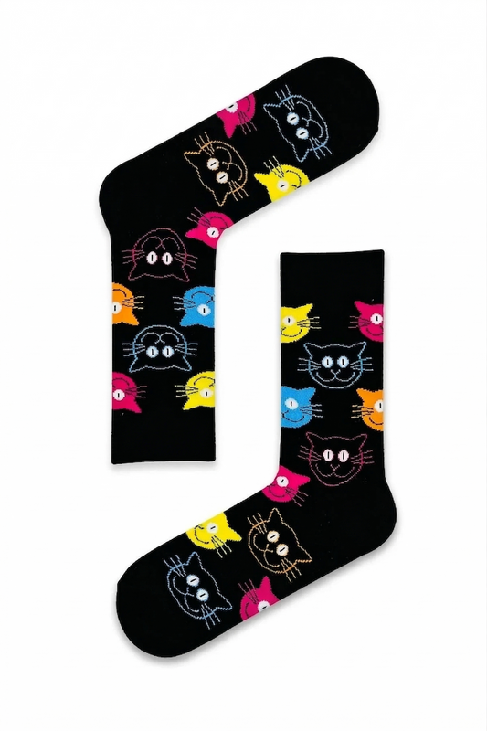 Colorful Cat Socks (Unisex)