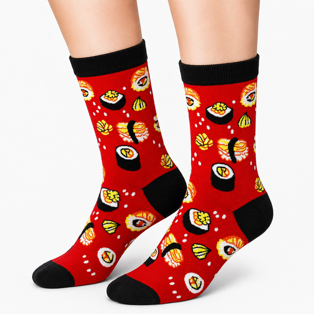 Sushi Lovers Red Socks (Unisex)
