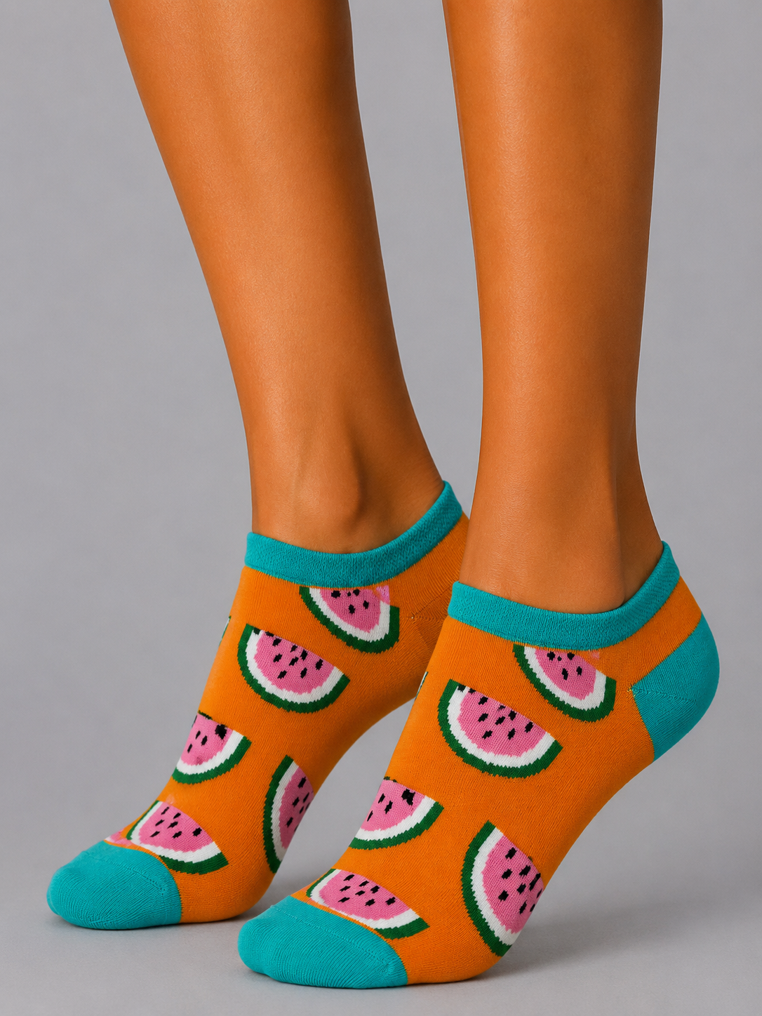 Short Orange Watermelon Socks (Women’s)