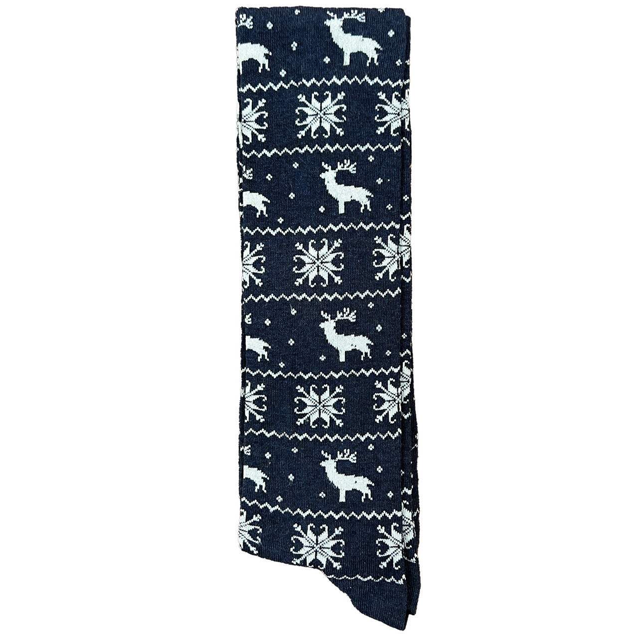 Knee high Christmas socks light navy