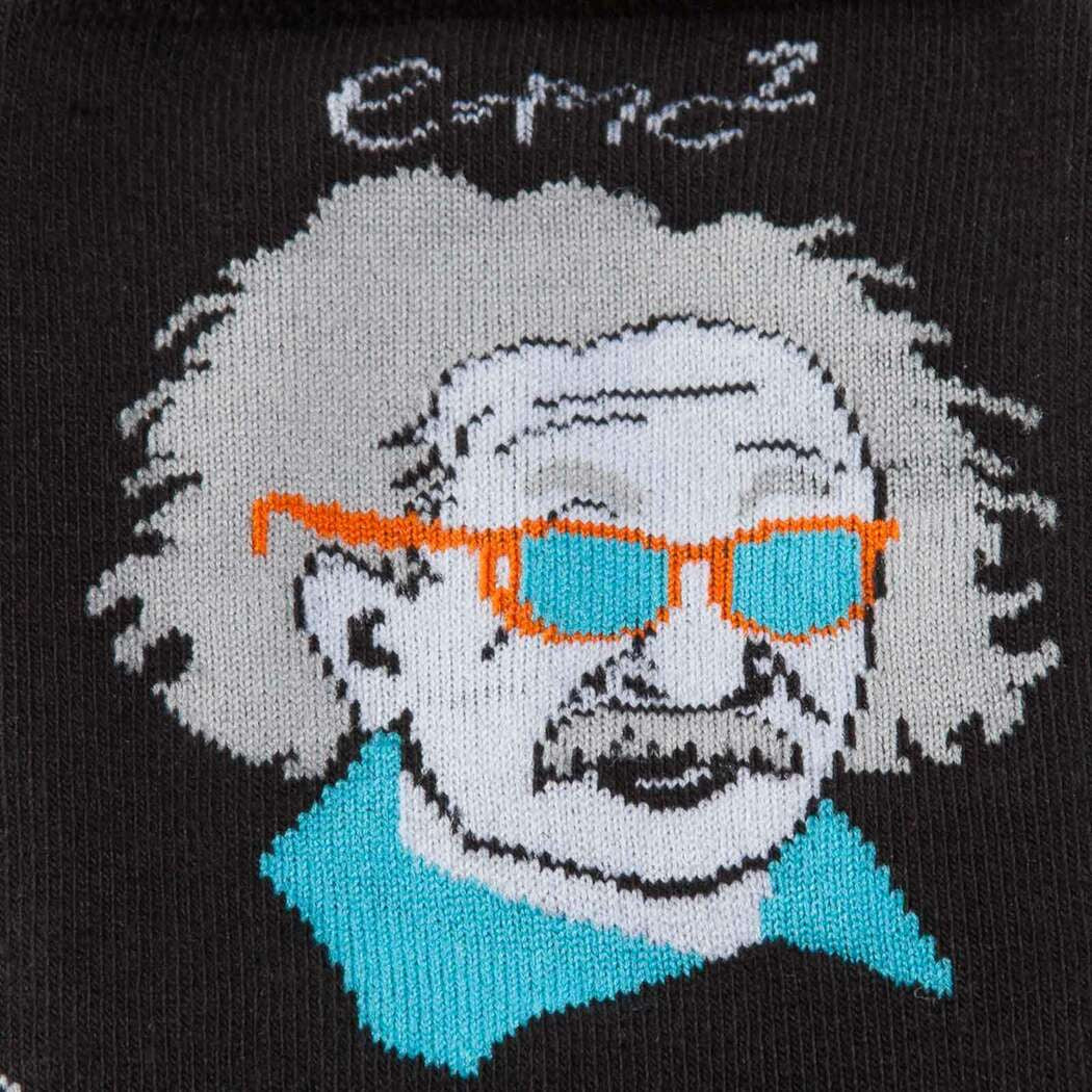 Einstein didn't like to wear socks. So he wasn't a fashion genius...we'll forgive him. We think he'd still appreciate having his face on some of the smartest fashion around. Relatively speaking, of course. It doesn't take a genius to realize that this men's crew times 2 equals great fashion.