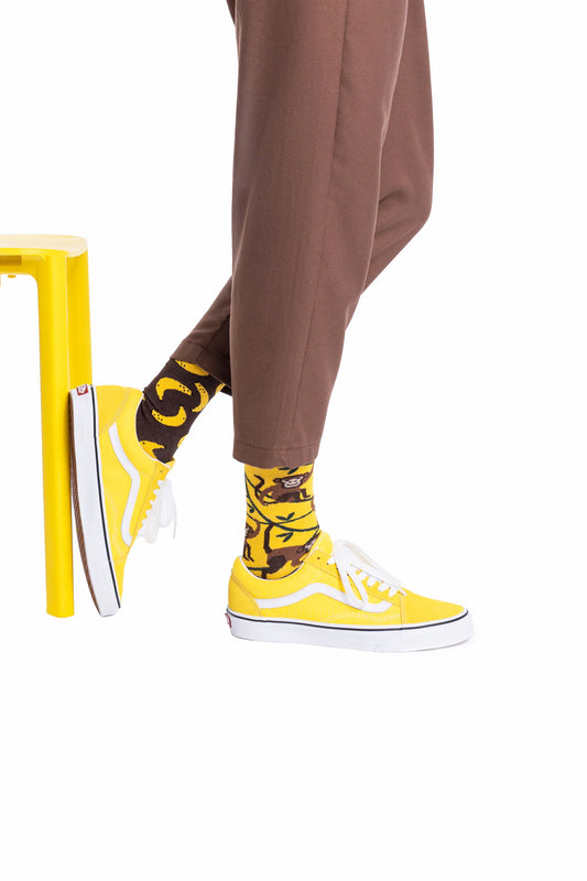 Monkey & Bananas Mismatched Socks (Unisex)