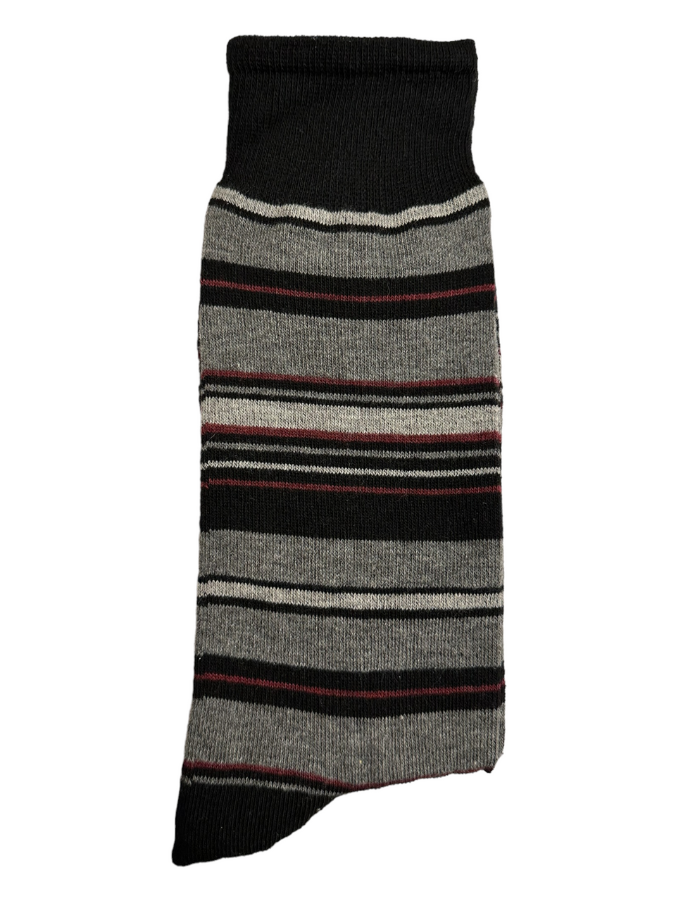 Striped Suit Socks Grey & Red Line (Mens)