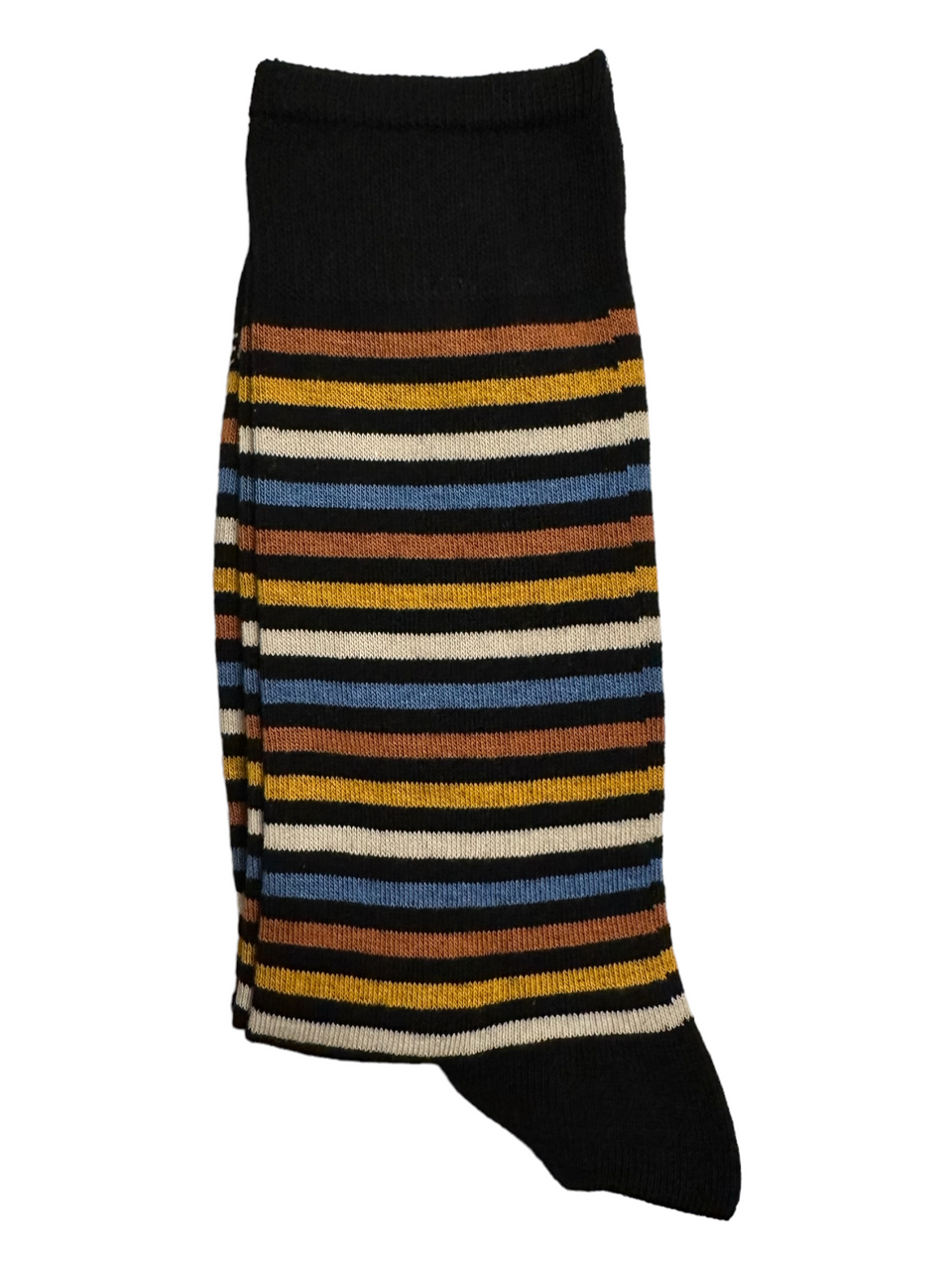 Striped Suit Socks Yellow Orange & Blue (Mens)