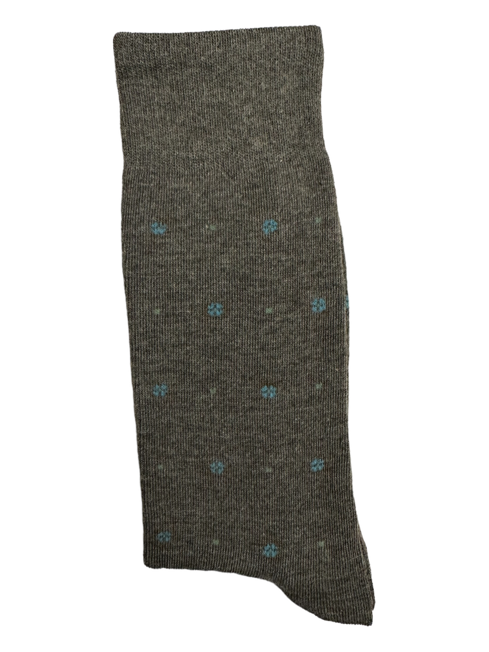 Grey Suit Socks Blue Roses (Mens)