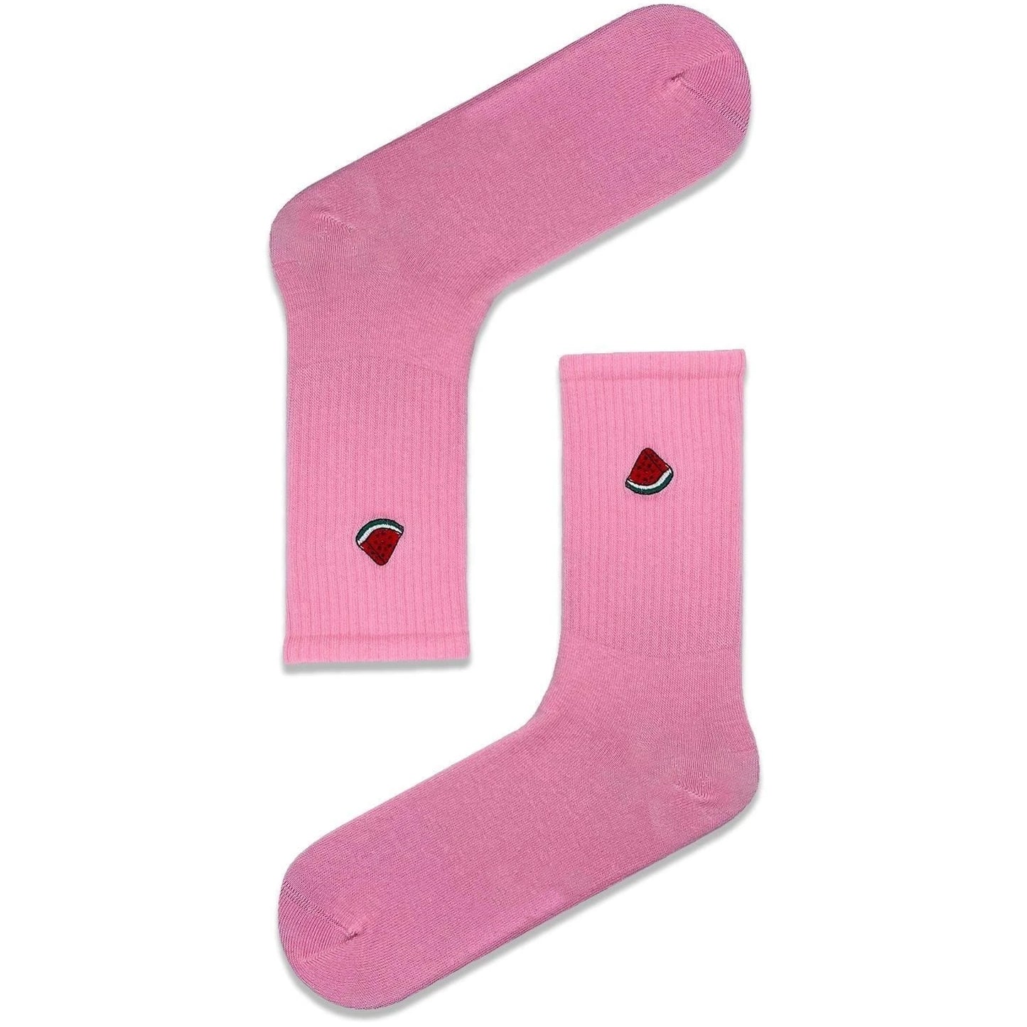 Pink Sport Socks with Watermelon Emblem (Women's)