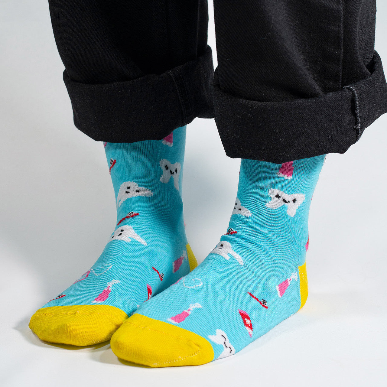 Step into dental style with our Dentist Icons Socks! Featuring a playful pattern of dental symbols like toothbrushes, toothpaste, and smiling teeth, these socks are a whimsical and charming addition to your wardrobe. Crafted for comfort and flair, these socks are perfect for dental professionals or anyone who wants to add a touch of dental charm to their outfit.
Whether you're heading to the dental office or just want to showcase your appreciation for oral health, our Dentist Icons Socks are a fun and uniq