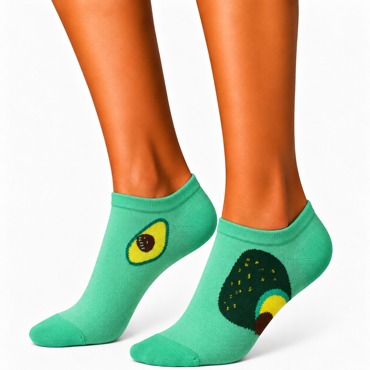 Mint avocado ankle socks for women