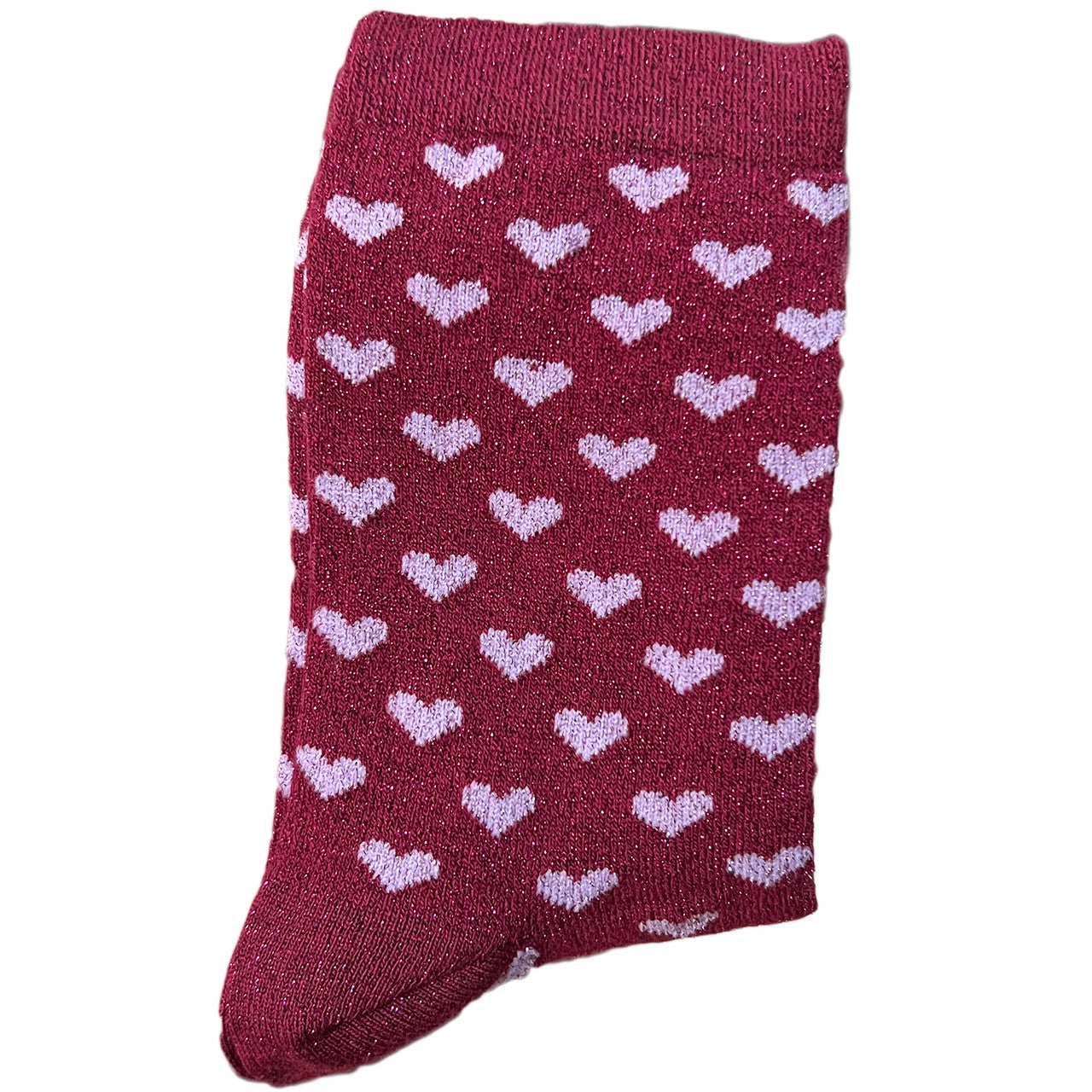 Those glittery shimmery hearts socks are the perfect way to say I love you!