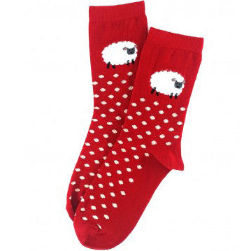 What happens if you keep on counting all sheep on this pair of socks? These little cute sheep socks will keep you warm and comfy!