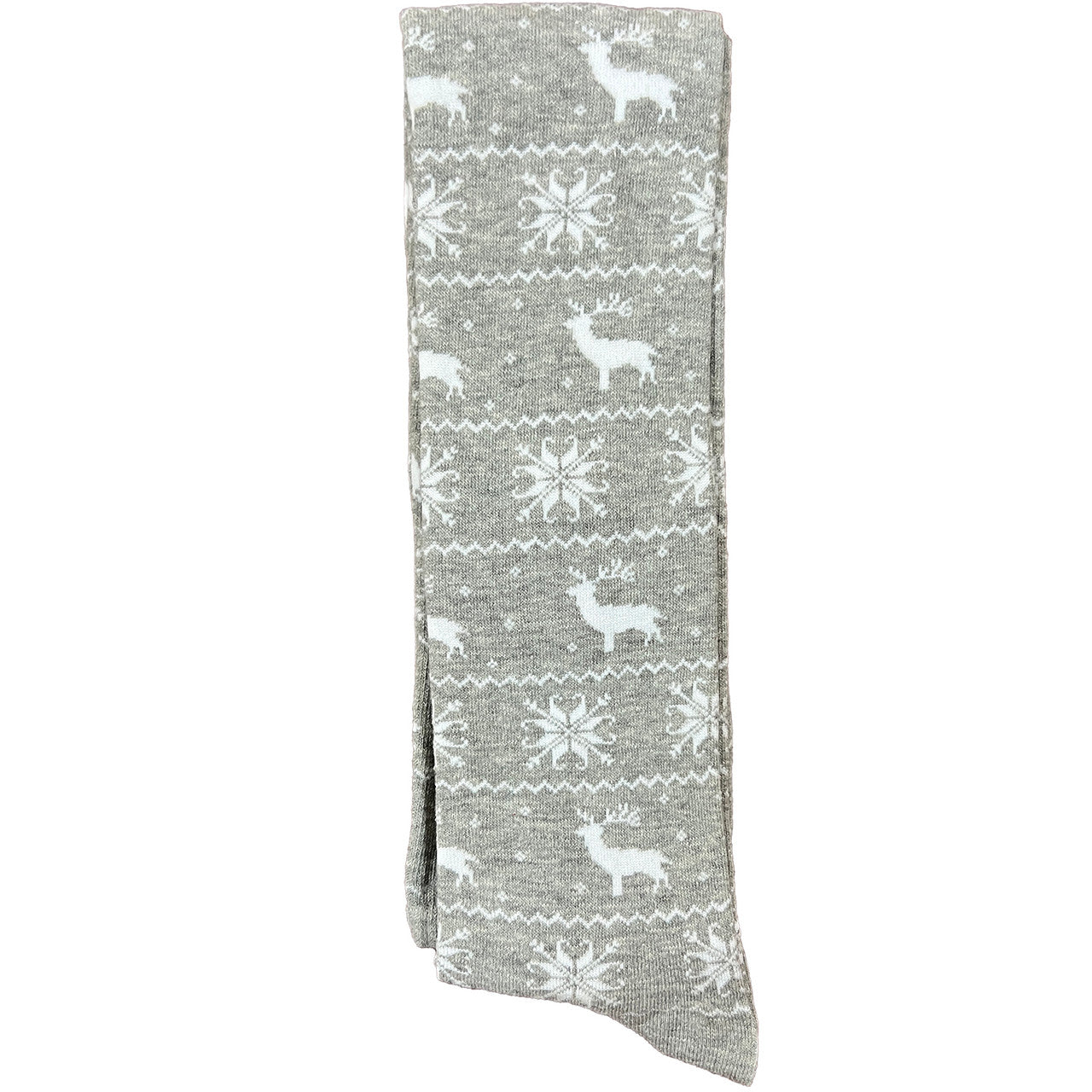 Knee high Christmas socks light grey