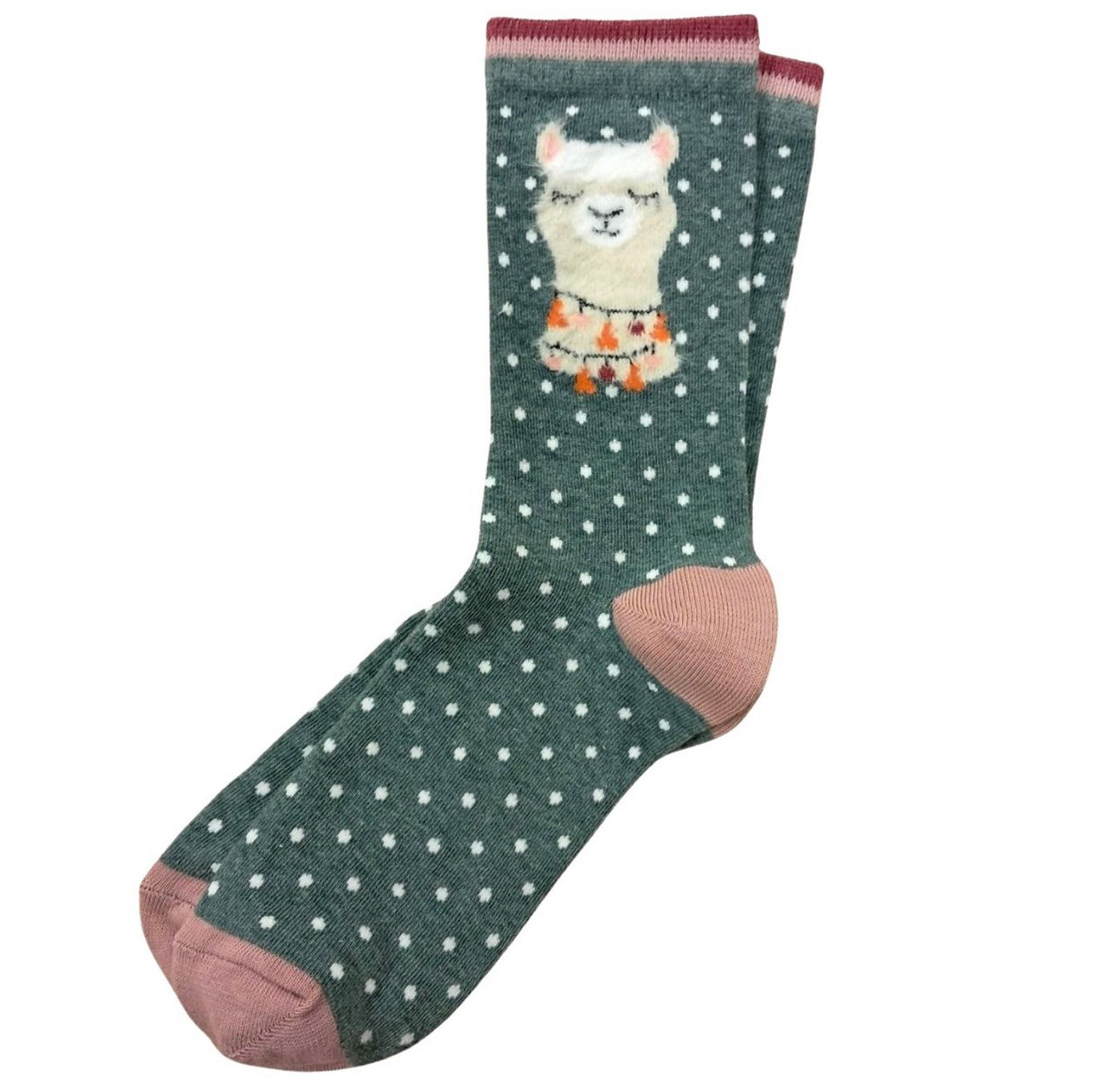 Festive Llama with Christmas Lights Socks (Women's)