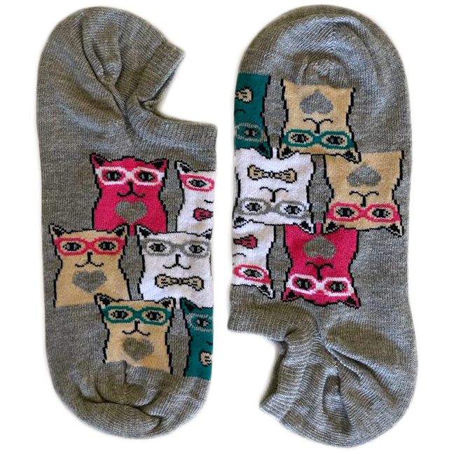 Nerdy Cats Grey Short (Women)