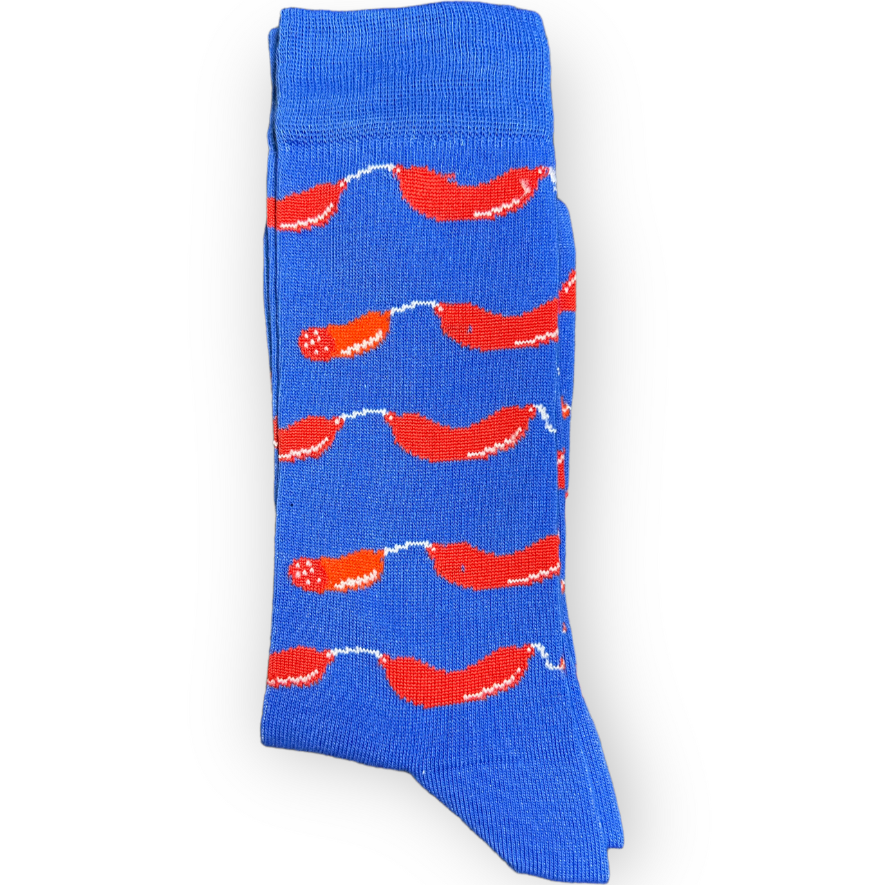 Fresh out the deli, this colorful sausage style is guaranteed to add a little sizzle to your outfit.