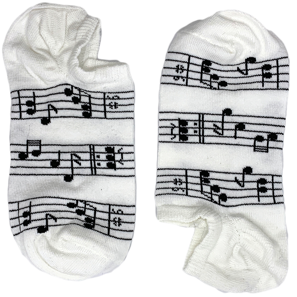 Musical Notes White Short (Women)