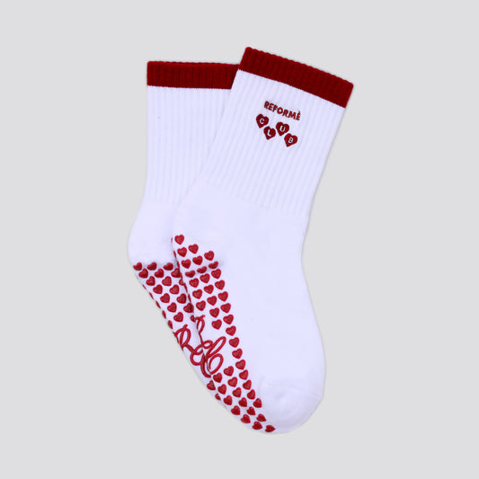 Reformé Socks Collab - White Hearts Club