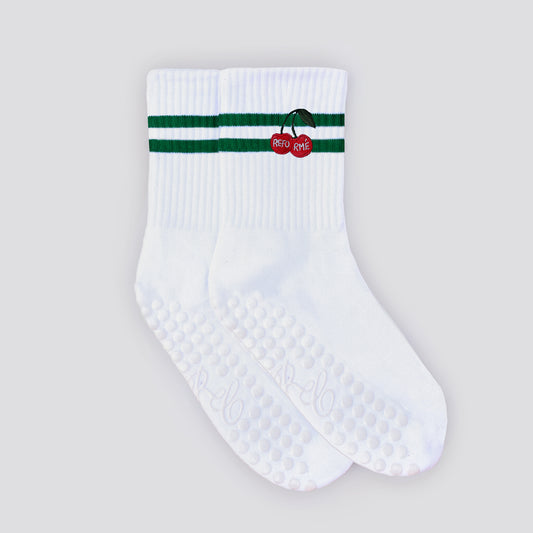 Reformé Socks Collab - White Socks Cherry