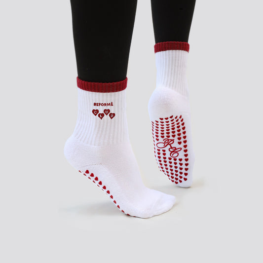 Reformé Socks Collab - White Hearts Club