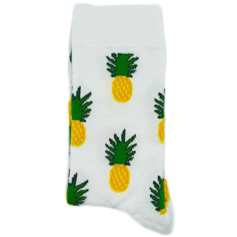 Pineapple White Socks (Men)