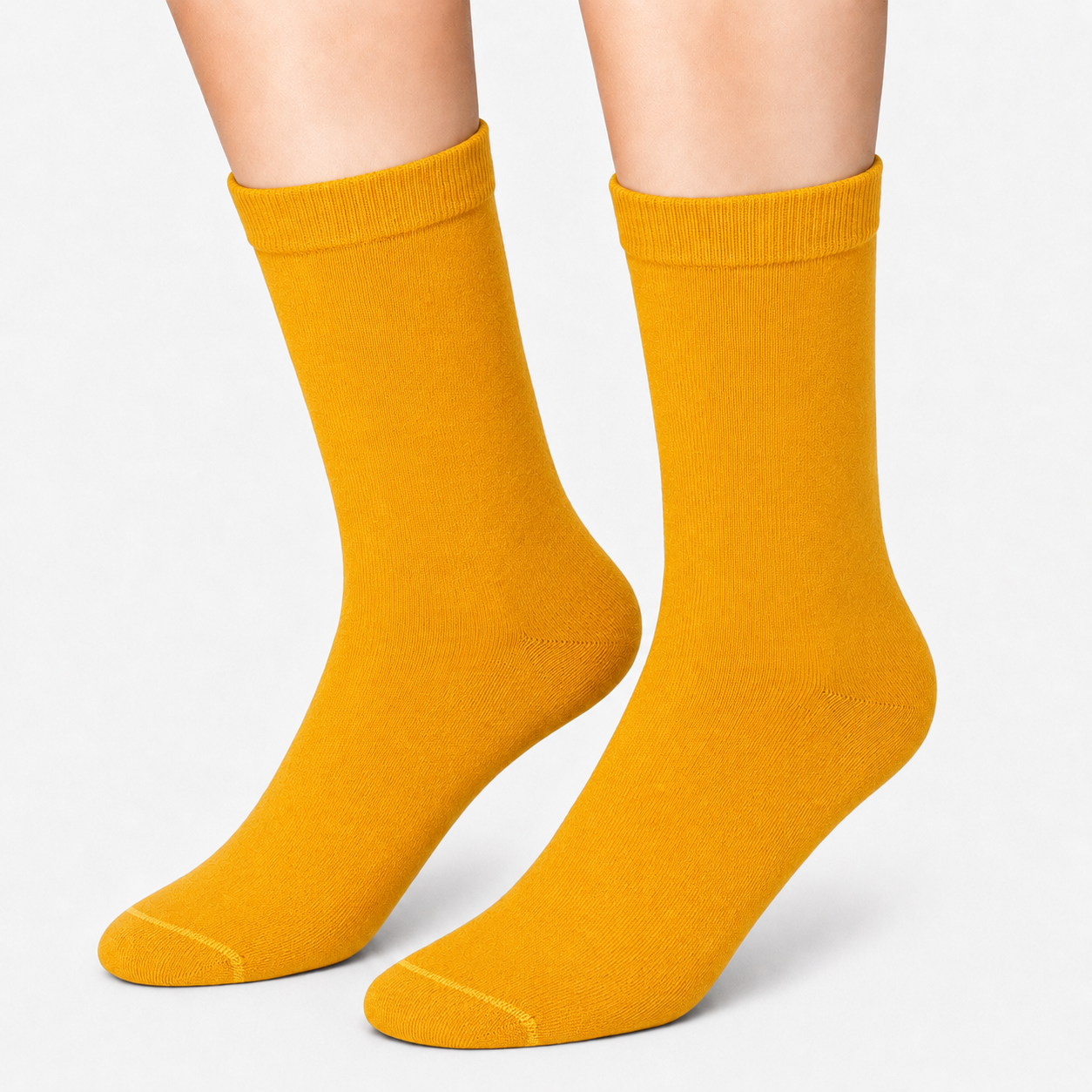 Mustard Yellow Solid Socks (Unisex)