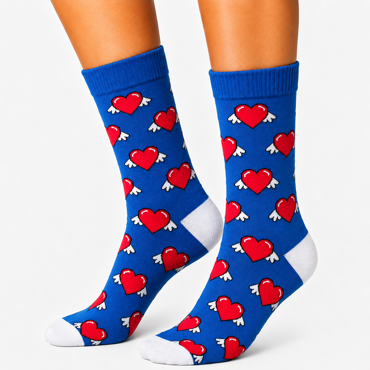 Flying Hearts Socks (Unisex)