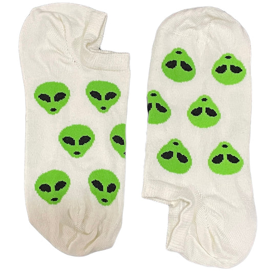 Aliens Green on White Short (Women)