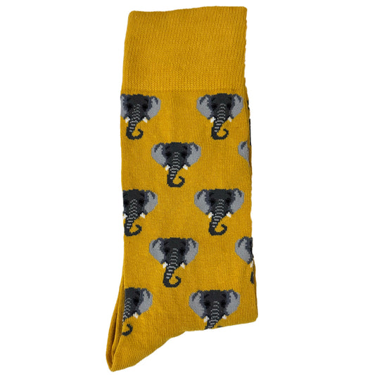 Introducing Men's Yellow Socks with Elephant Print!

Make a bold statement with our men's yellow socks featuring a charming elephant design. Crafted from premium materials for a comfortable fit, these socks add a playful yet stylish touch to any outfit. Perfect for both casual and formal looks, they offer the ideal combination of comfort and personality. Step into a fun, unique style with these standout elephant socks!