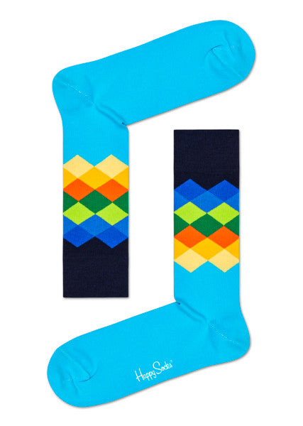 Happy Socks - Faded Diamond Socks Baby Blue (Men)