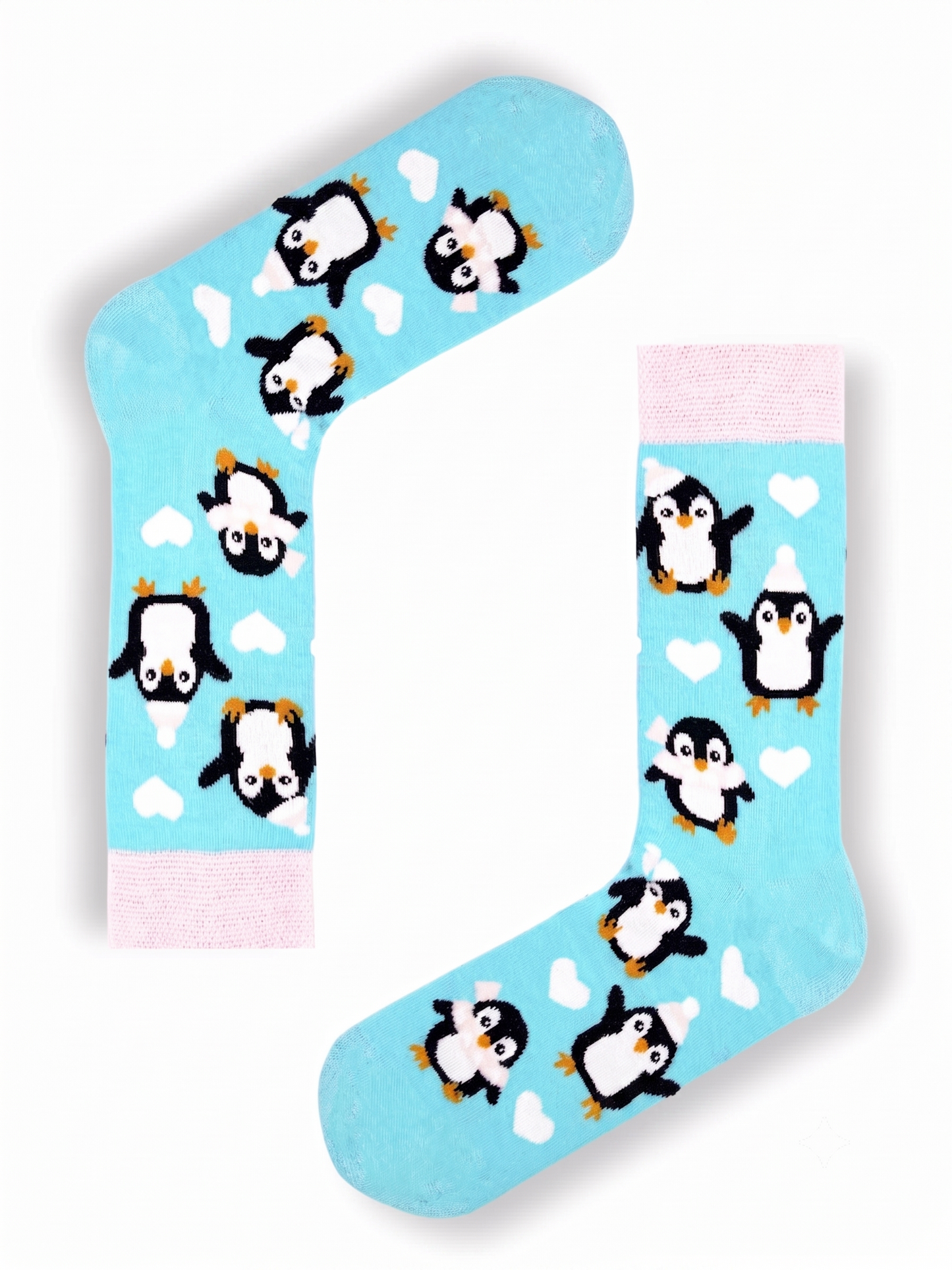 Penguins with Hearts Socks (Unisex)