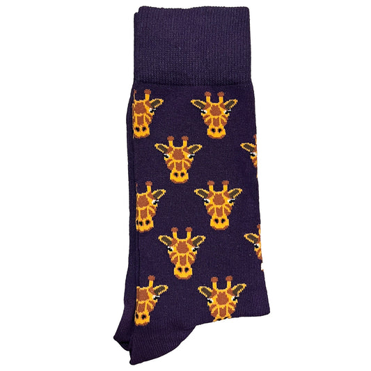 Purple Giraffe Socks