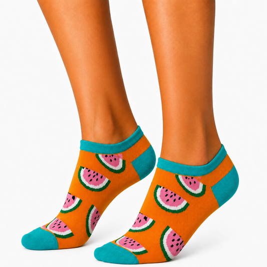 Short Orange Watermelon Socks (Women’s)