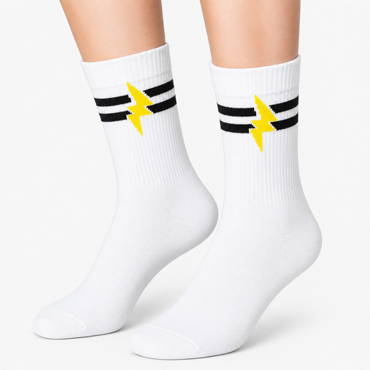 Lightning Striped Sports Socks (Unisex)