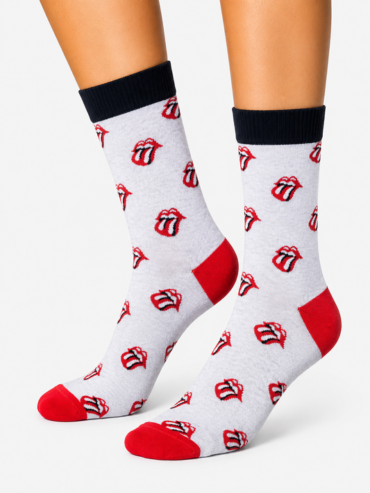 White Rolling Stones Socks (Unisex)