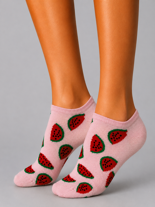 Short Pink Watermelon Socks (Women’s)