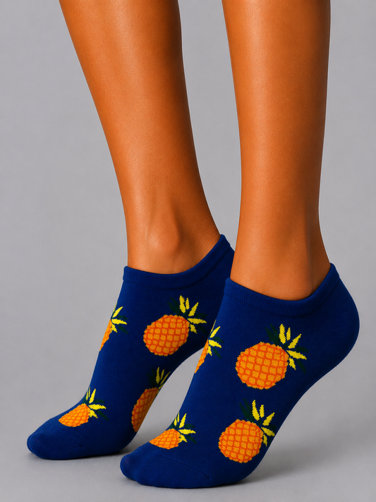 Short Purple Pineapple Socks (Women’s)