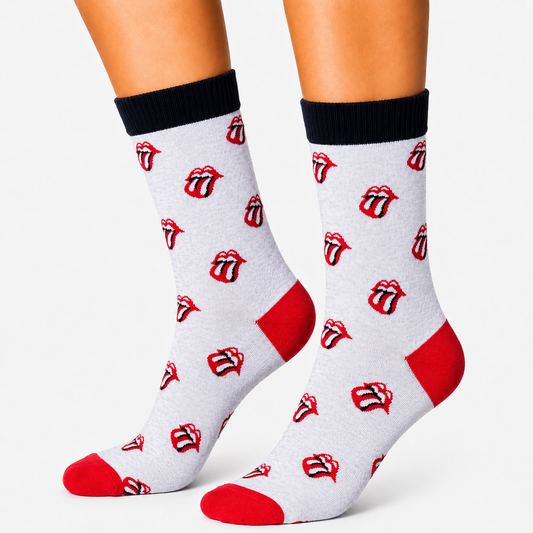 White Rolling Stones Socks (Unisex)