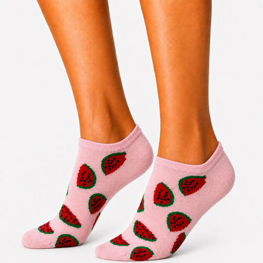 Short Pink Watermelon Socks (Women’s)