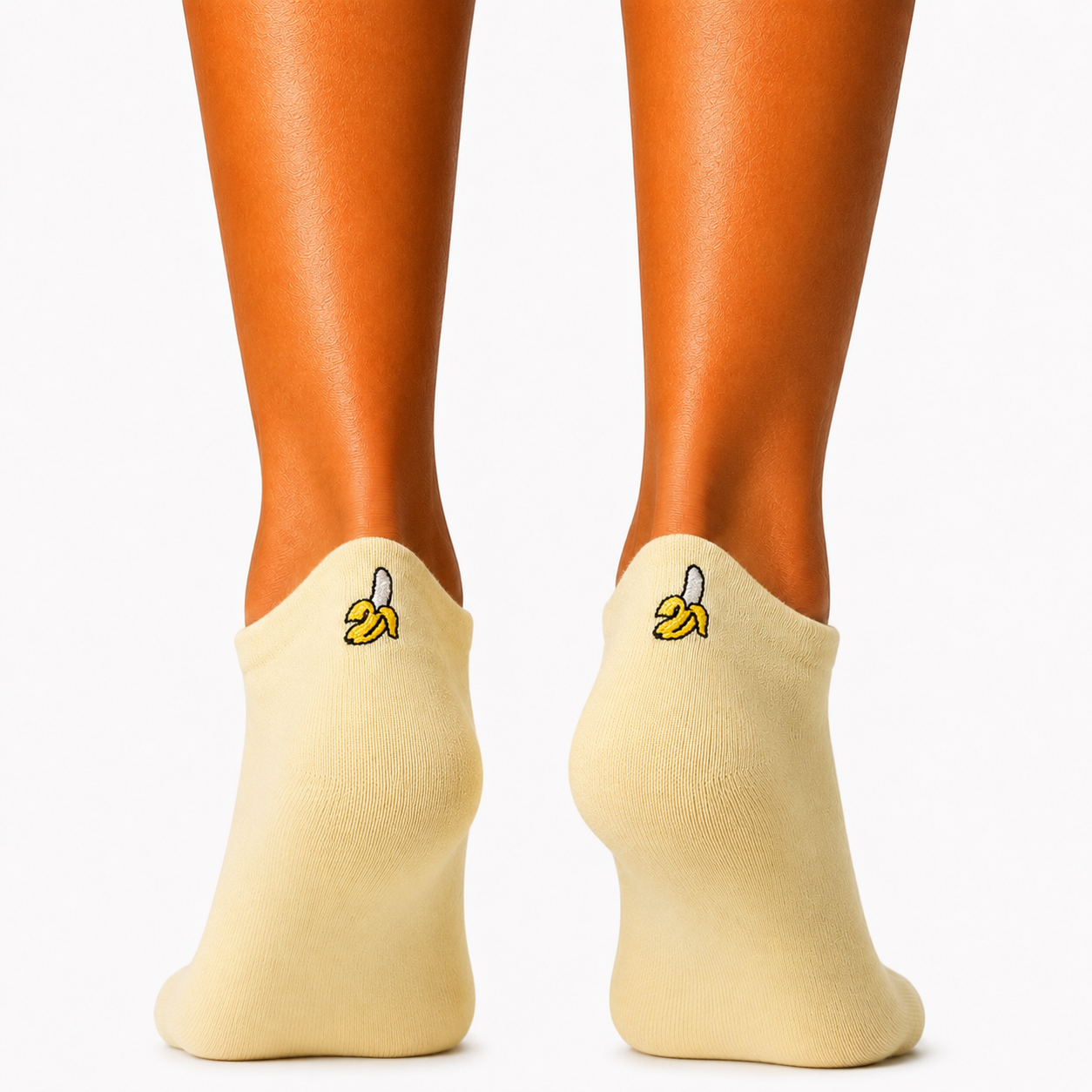 Short Banana Emoji Embroidered Socks (Women’s)