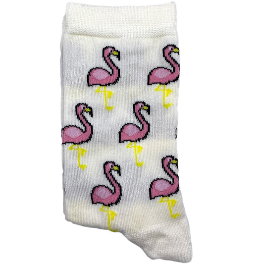 Flamingo White Socks (Women)